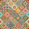 Digital Wall Tile Decor For Home, Ceramic Tile Design, Seamless colourful patchwork in Indian style Royalty Free Stock Photo