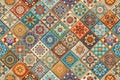 Digital Wall Tile Decor For Home, Ceramic Tile Design, Seamless colourful patchwork in Indian style, wallpaper, linoleum, textile Royalty Free Stock Photo