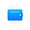 Digital wallet, great design for any purposes. Finance isometric. Digital bank Royalty Free Stock Photo