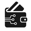 Digital wallet vector icon