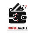 Digital wallet vector logo