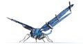 Digital war concept electronic computer dragonfly isolated