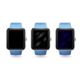 Digital Watch. Smart watch. Wrist electronic watch. Realistic vector.