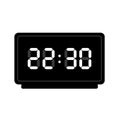 Digital watch. Table clock. Vector illustration. Round classic design. Time in hours and minutes Royalty Free Stock Photo