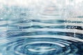 Digital Water Ripple Effect Abstract Technology Background Royalty Free Stock Photo