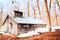 Watercolor of a sugar shack Royalty Free Stock Photo