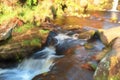 Digital watercolour of cascading water at Three Shires Head