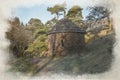 Digital watercolour painting of St Joseph\'s shrine at Goyt valley
