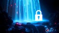 Digital Waterfall Cascading Data Security Lock