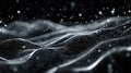 Digital wave creating abstract flowing particle cyberspace background Royalty Free Stock Photo