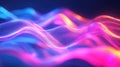 Digital wave creating abstract flowing particle network background Royalty Free Stock Photo