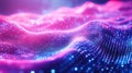 Digital wave creating a dynamic data mesh network Royalty Free Stock Photo