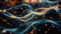 Digital wave creating a modern data network connection Royalty Free Stock Photo