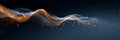 Digital wave creating particle flow abstract background Royalty Free Stock Photo