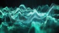 Digital wave data visualization displaying abstract particles Royalty Free Stock Photo