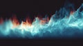 Digital wave forming fire and ice energy visualization Royalty Free Stock Photo