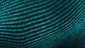 Digital wave with many numbers. Cyberspace background with digits set of different sizes. Technology or science. 3d Royalty Free Stock Photo