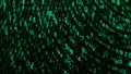 Digital wave with many numbers. Cyberspace background with digits set of different sizes. Technology banner. 3d