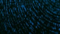 Digital wave with many numbers. Cyberspace background with digits set of different sizes. Technology or science. 3d