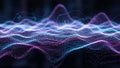 Digital Wave Particles Background Futuristic Abstract Data Visualization for Technology Sound Royalty Free Stock Photo