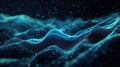 Digital wave particles creating data flow network communication Royalty Free Stock Photo