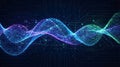 Digital wave particles creating a futuristic data communication Royalty Free Stock Photo