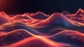 Digital wave particles creating a futuristic data connection abstract background Royalty Free Stock Photo