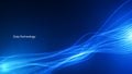 Digital Wave Pattern Background. Science Technology Presentation Vector.  Cyber Big Data Flow Particles Bokeh. Digital Neural Royalty Free Stock Photo