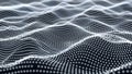 Digital wave pattern with white dots on black background Royalty Free Stock Photo