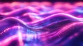 Digital wave pattern flowing neon vibrant particles Royalty Free Stock Photo