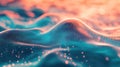 Digital wave pattern forming abstract data landscape Royalty Free Stock Photo
