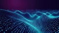 Digital wave pattern forming abstract data visualization landscape Royalty Free Stock Photo