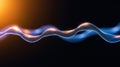 Digital wave patterns create mesmerizing visual of energy flow and connectivity Royalty Free Stock Photo