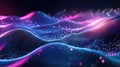 Digital wave patterns creating abstract data visualization Royalty Free Stock Photo