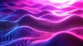 Digital wave surface displaying flowing glowing particles Royalty Free Stock Photo