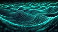 Digital wave surface representing data flow and technology Royalty Free Stock Photo
