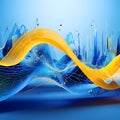 digital waveforms and circuits converging to form abstract symbols of various sports