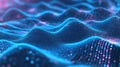 Digital waves creating abstract data flow background Royalty Free Stock Photo