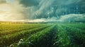 Digital Weather Hub for Optimizing Rainfall Forecasting in Agriculture Royalty Free Stock Photo