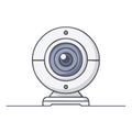 Digital webcam device for online communication and computer technology icon Royalty Free Stock Photo