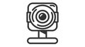 Digital Webcam line icon. linear style sign for mobile concept and web design. webcam video call outline vector icon