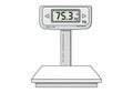 Digital weighing scale illustration featuring a rectangular display Royalty Free Stock Photo
