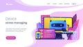 Digital wellbeing concept landing page.