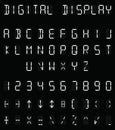 Digital white alphabet