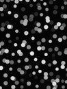 Digital white polka dots on black