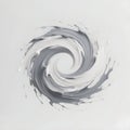 A digital white Spiral illustration - swirling vortex Royalty Free Stock Photo