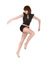Digital Woman Jumping