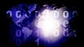 Cyber security map binary code and algorithm in digital world of cyber crime, cyber attacks, and cyber espionage for global Royalty Free Stock Photo