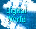 Digital World Represents Hi Tech And Data Royalty Free Stock Photo