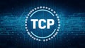 Digital World: TCP at the Heart of Internet Communication. Concept Networking, TCP, Internet Royalty Free Stock Photo